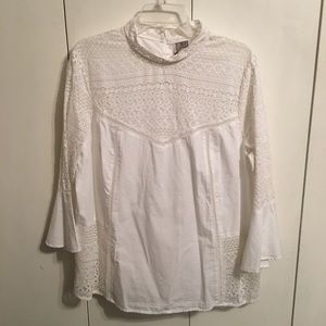 🌉 ASOS CURVE Cotton Victoriana Blouse w/ Lace
